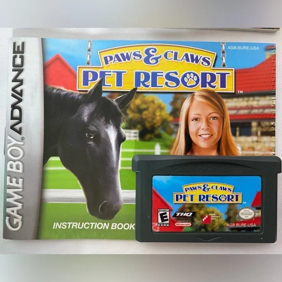Paws and Claws Pet Resort Game for Nintendo Gameboy Advance GBA